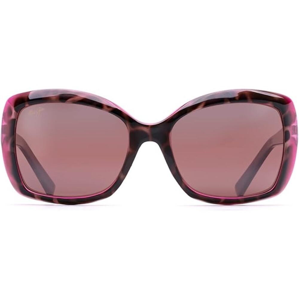 Maui Jim Pink Tortoise Shell Oversized Sunglasses with Rose Lenses